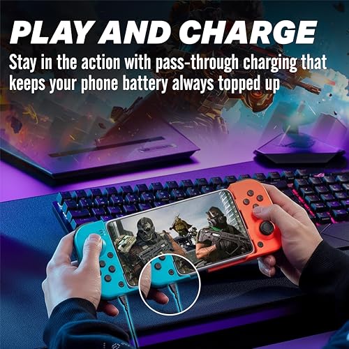 Image of NITHO Wireless Mobile Gaming Controller for iOS & Android Phones, PC, Tablets, Switch | Full Size Adjustable, Customizable Back Buttons, Joystick for Cloud Gaming, PS Remote Play, Arcade MFI Games