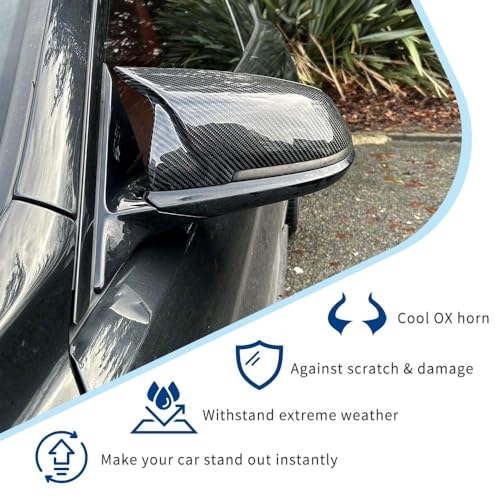 Real Carbon Fiber Mirror Caps Compatible with 3-Series F30 F31 F34 / 4-Series F32 F33 F36 / 2-Series F22 F23 / 1-Series F20 X1 E84 M2 F87 2PCS-Set - Image 5
