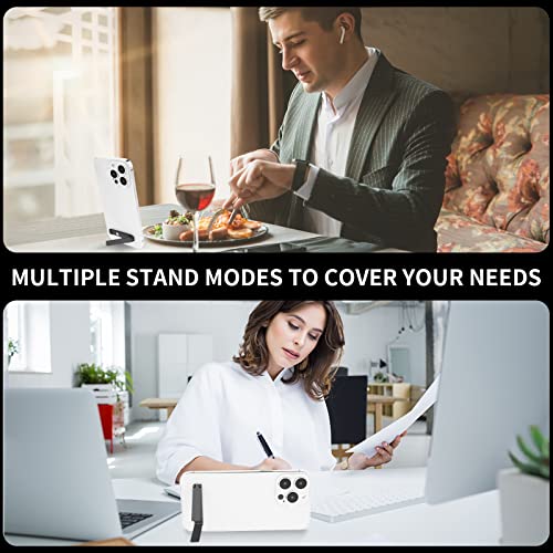 Cobee 2 Pcs Mini Phone Kickstand, Ultra-Thin Phone Kickstand Attachment, Vertical And Horizontal Phone Stand, Multi-Angle Cell Phone Metal Kickstand Desk Stand Holder, Stick On Back(Black) #TOP4