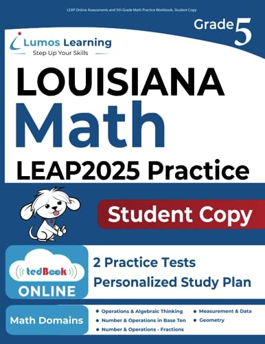 LEAP Online Assessments and 5th Grade Math Prac... 1541126807 Book Cover