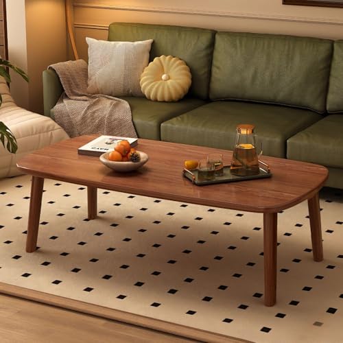 Genérico Mesa de Centro Mesa Camilla Rectangular Mesas Auxiliar Salon Muebles Coffee Table Madera Baja Plegable Mesita Comedor Roble para Hogar Oficina Terraza y Jardín(Brown,80x55x45cm)