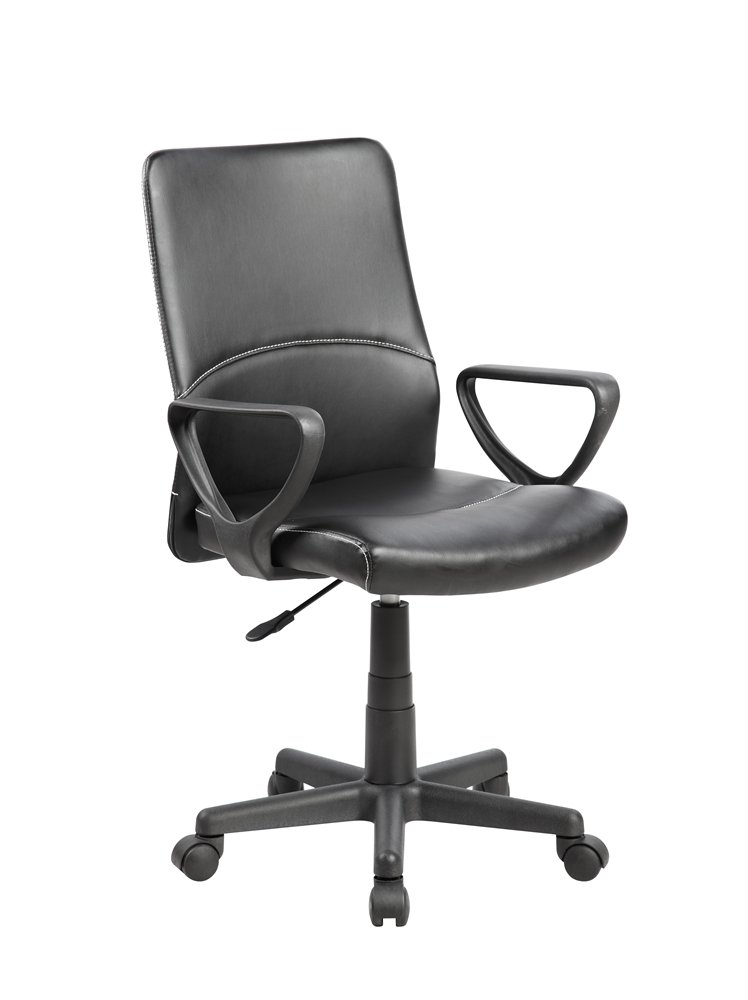 eurosports Task Chair UOC-8048-BK Modern Ergonomic Mid-Back Computer Desk Office Chair,Black