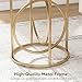 Tribesigns Round End Table for Living Room, Modern Marble Side Table with Gold Metal Frame, White and Gold Accent Table, 26-Inch Tall Narrow Nightstand for Bedroom