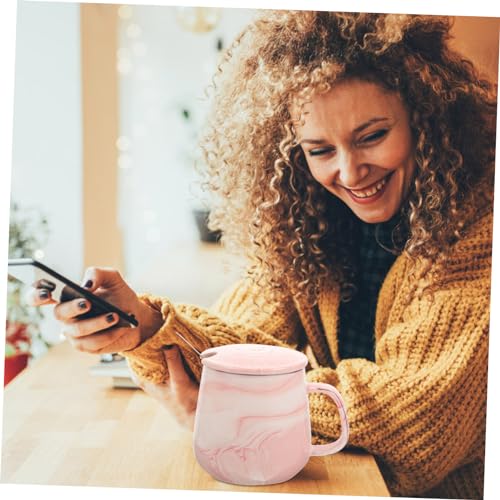 Taza de cerámica decorativa VINTORKY con retención térmica para té 3