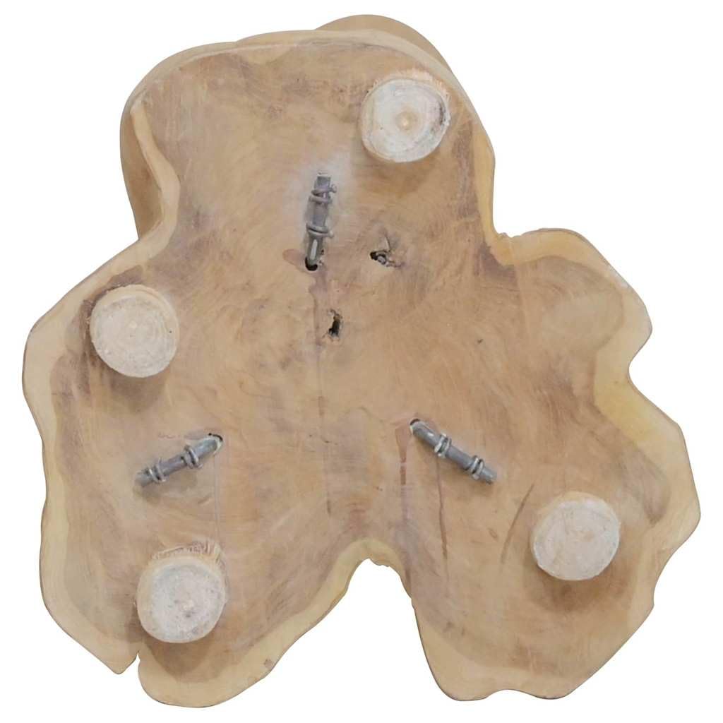 Portabottiglie per 8 bottiglie in legno massiccio di teak, 40 x 30 x 80 cm, fatto a mano, stabile, con ferro, portabottiglie per cucina, sala da pranzo, soggiorno, elegante conservazione e