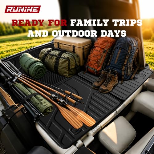 Image of Floor Mats Full Set for Ford Explorer 2020-2026 6 Seater Captain Seats, Custom Fit 3 Row All Weather TPE Floor Liners, Waterproof Heavy Duty Anti-Slip Front & Rear Car Mats