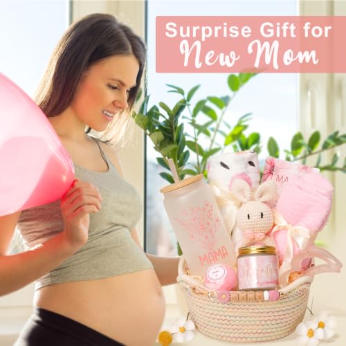 Image of Elysirise New Mom Gifts,Baby Shower Gifts for Mom and Baby,Pregnancy Gift for Expecting Mommy,9-Piece Care Basket for First-Time Moms