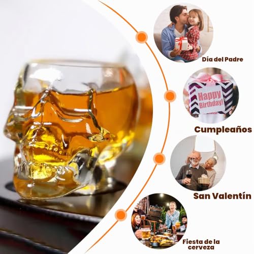 Vasos de whisky de calavera 350ml el regalo perfecto de diseño 6