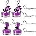 Upgrade Parts Aluminum Alloy Magnetic Stealth Invisible Body Post Mount N10079 (Purple) with 8 PCS 02053 Body Clips for RC Model Car Pack of 4