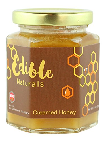 WOHO Editable Pure Creamed Honey All Natural Spun Raw Honey (Plain), 8oz