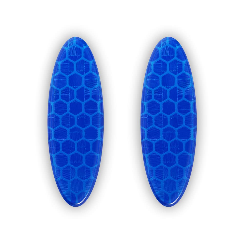 3D Stickers Diamond Refractive, Oval, Blue, Set of 2