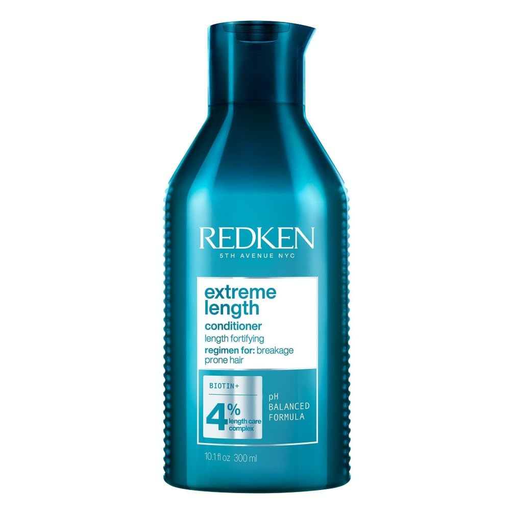 Redken | Balsamo professionale Extreme Length, Fortificante per capelli danneggiati, 300 ml