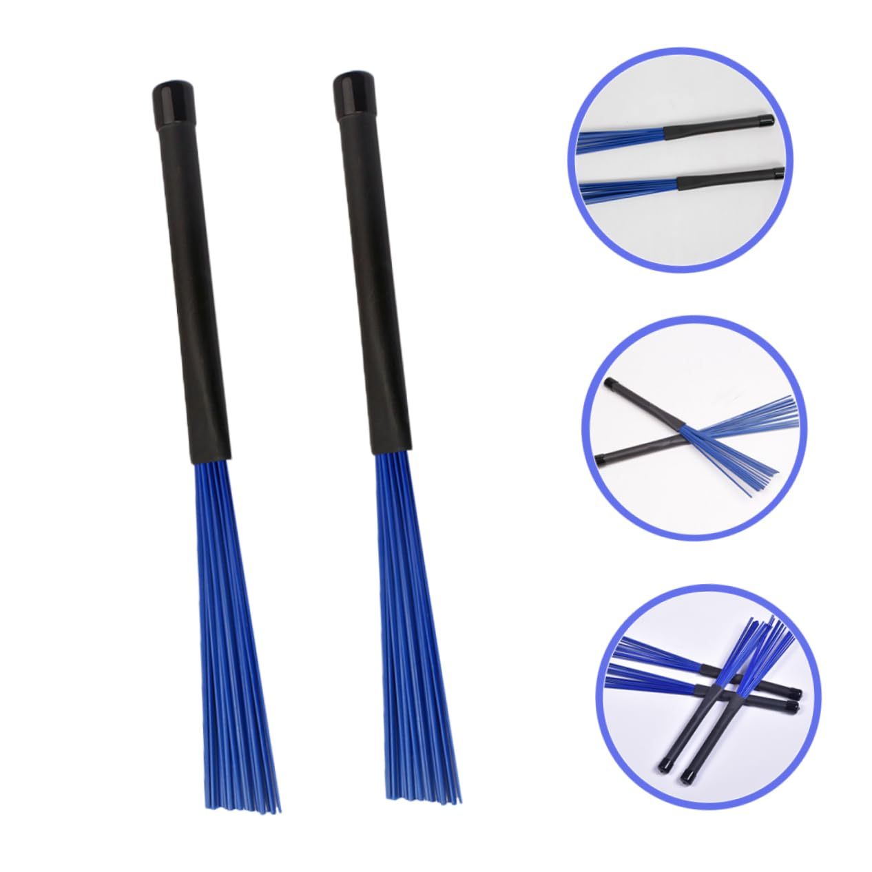 TOYANDONA 10piezas Cepillos De Batería De Jazz Mango Antideslizante Cepillos De Nylon Para Instrumentos De Percusión Accesorios Para Bateristas Movimiento