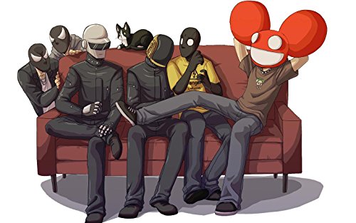 makeuseof deadmau 5 Daft Punk music electronic music Home Decoration Canvas Poster