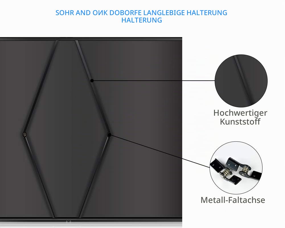 Cocar 50"(Diagonale 40" x 30") Planlage Tragbare Projektionsleinwand für Mini/Professionelle LED/LCD/DLP Projektor Full HD Leinwand Selbst stehend Auszieh-Stil - 4: 3/16: 9(Compatiable)
