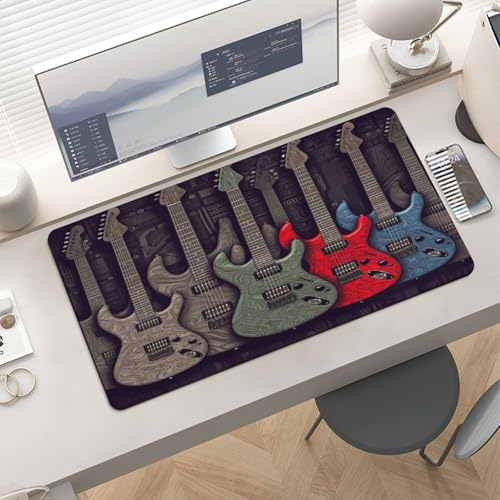 Guitar Pattern Desk Mat Fashion Large Mouse Mat miniatura 6