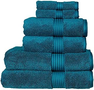 Christy Supreme Hygro 6 Piece Towel Set in White 100% Supima Cotton - Luxurious & High Absorbency - Ultra Soft - 650GSM - 2 Bath, 2 Hand & 2 Face Towels