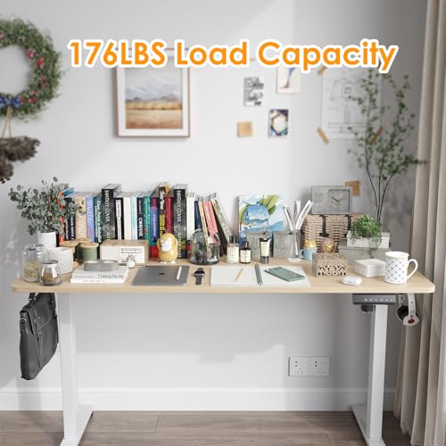 Image of STARY Electric Standing Desk Adjustable Height Sit Stand Home Office Desk with Splice Board