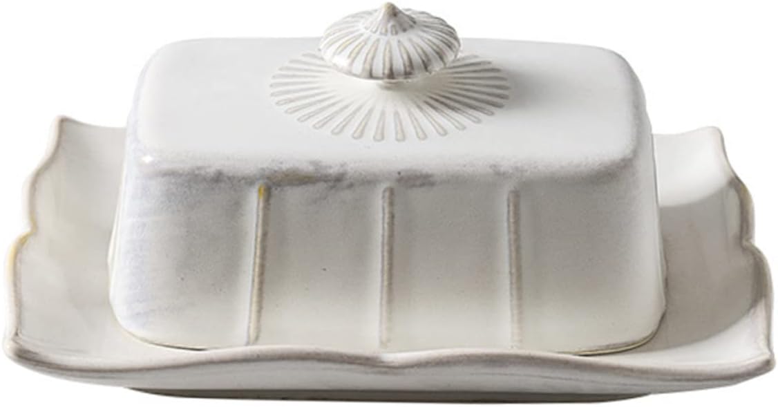 Ceramic Butter Serving Tray with Lid Food Plate for Kitchen and Restaurant Use Safe Microwave and Refrigerator Compatible Butter Dish Wear Resistant Chic Household