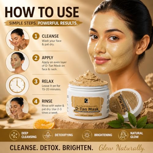 Image of Pure Earth Multani Mitti Powder 100g Pack of 2| Pure Fuller's Earth for Acne Treatment, Nourishing Glow, and Soothing Smoothness