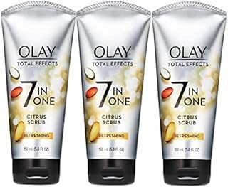 Olay Total Effects Citrus Facial Cleanser and Scrub, 5 Fl Oz (Pack of 3)