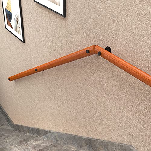 Main courante d'escalier en bois véritable avec kit de fixation murale