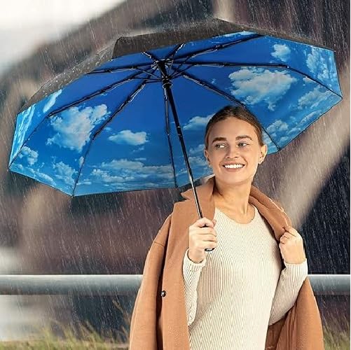 Image of 3 Fold with Auto Open and Close Umbrella For Man Women Kids Girls and Boys Rain and Wind Resistant Umbrella
