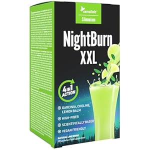Garcinia Cambogia, Achicoria y Colina | Termogenico alto en Fibra | Ayuno Intermitente | 10 Sobres para 10 Días | Con E-Libro Gratuito | NightBurn XXL Slimmium Sensilab
