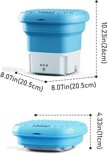 Miniatura 7 de Mini lavadora, mini lavadora portátil, lavadora plegable, lavadora de ropa interior, adecuada para ropa interior, calcetines, viajes, camping,