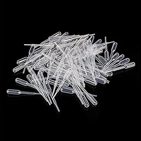 Haishell 200 PCS 0.2ML Transfer Pipettes,Clear White Plastic Graduated Pipettes for Essential Oils,Disposable Liquid Pipettes Cover
