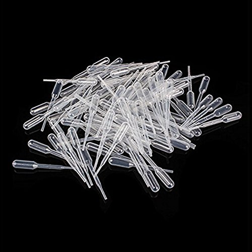 200 Pcs 0.2ML Disposable Polyethylene Eye Dropper Set Transfer Graduated Pipette by DINGJIN