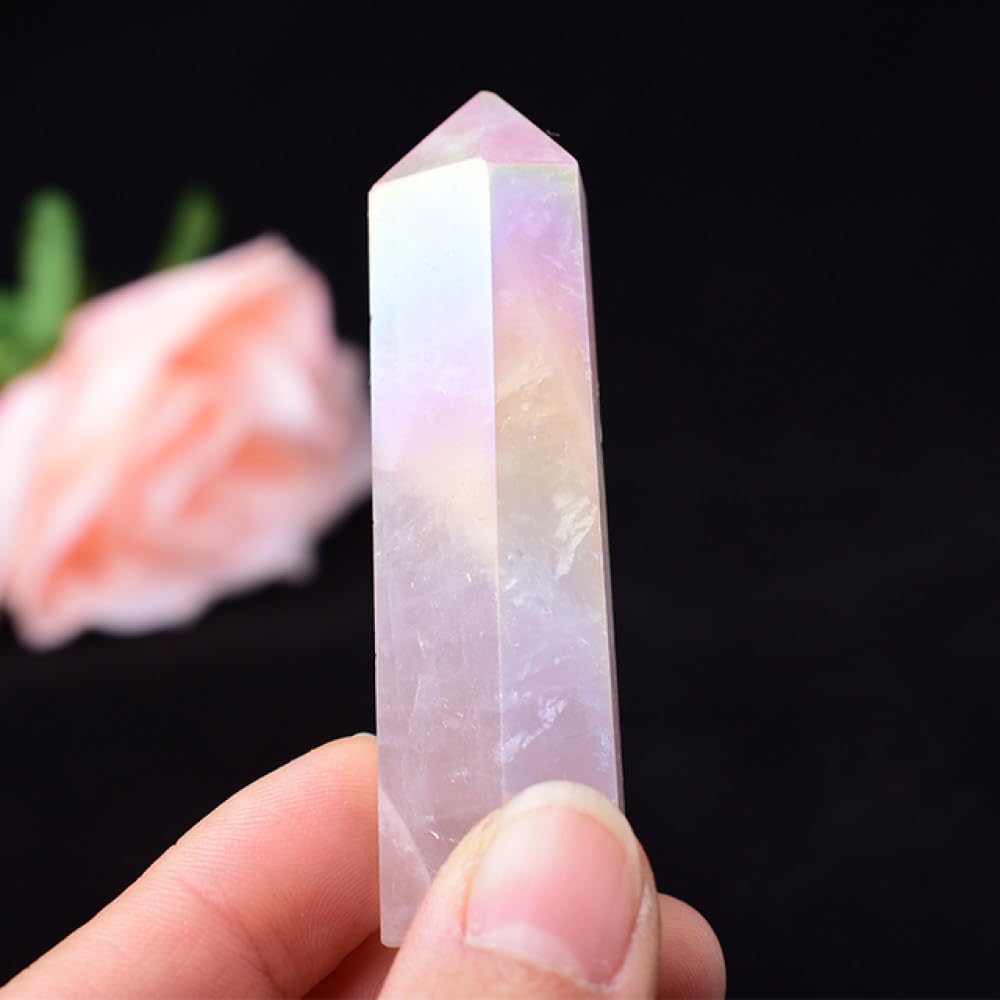 Torre de cristal aura natural para decorar tu altar de meditación en casa