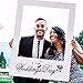 Produktbild Vektenxi Hochzeit bevorzugt DIY Jubiläum Bilderrahmen Requisiten Photo Booth Party Dekoration - weiß langlebig und nützlich