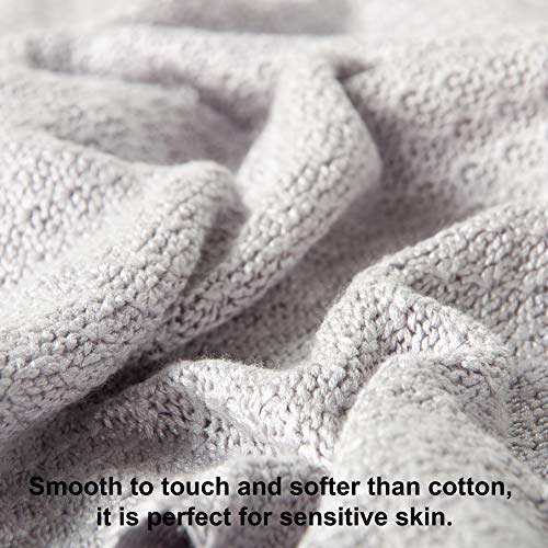 Ntbay Natural Bamboo Cable Knit Throw Blanket, 2.2 Lbs Soft And Cooling Touch Bed Blanket, 51X67 Inches, Silver Grey #TOP1