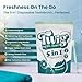 Twig by Dr. Scott 5-in-1 Disposable Toothbrush, 10 Pack - Ready to Go Prepasted Travel Toothbrush, No Water Needed - Floss, Pick, Tongue Scraper - Ergonomic Handle & Brush Head - Individually Wrapped
