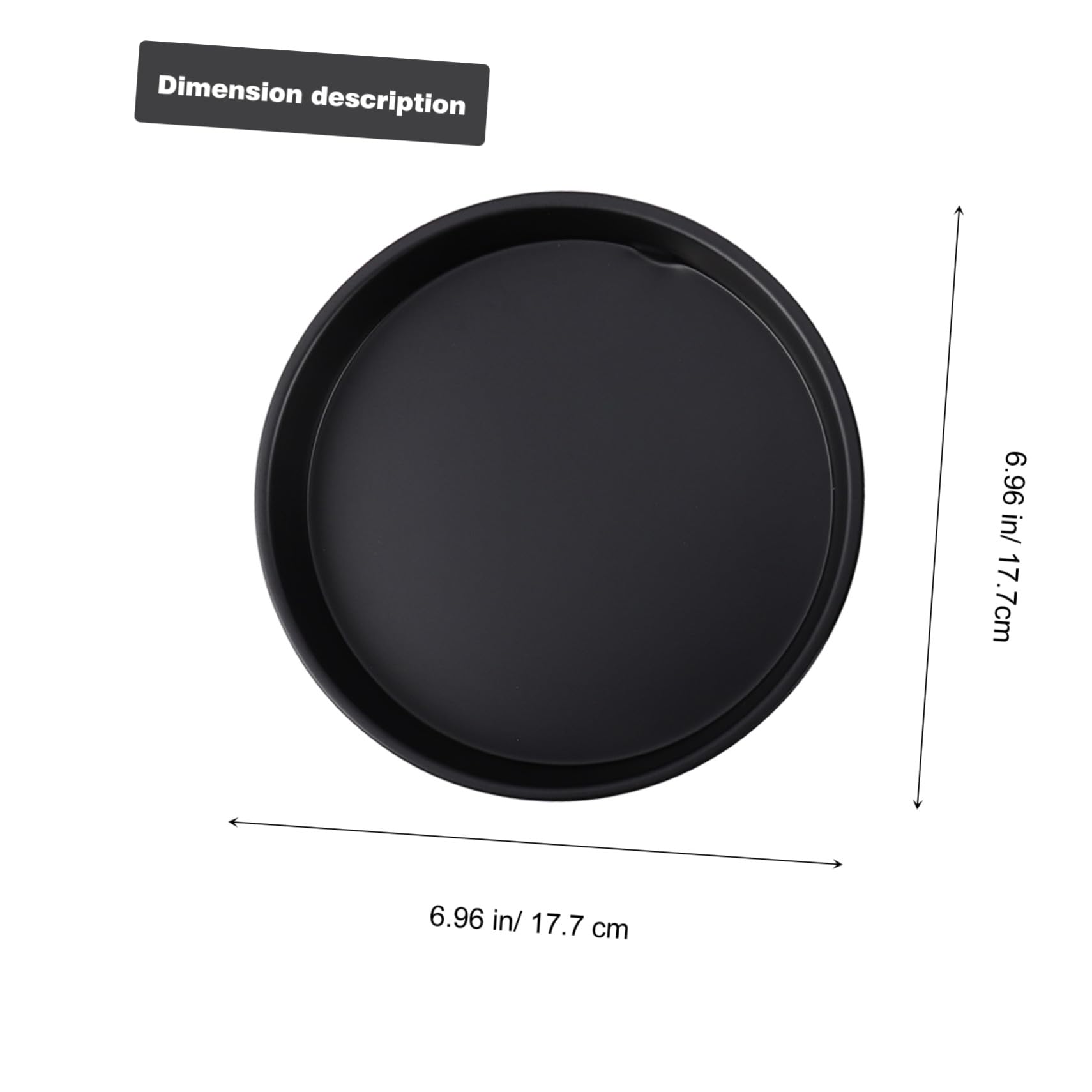 Molde Redondo para Tarta de Acero al Carbono Negro para Freidora