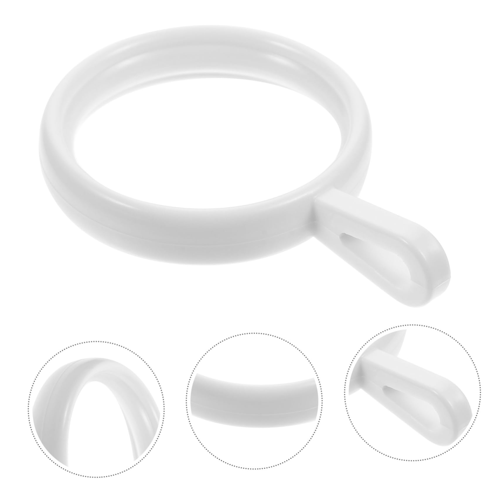 Anneaux à Œillets de Fixation pour Rideaux, 190 Pièces en PP Blanc