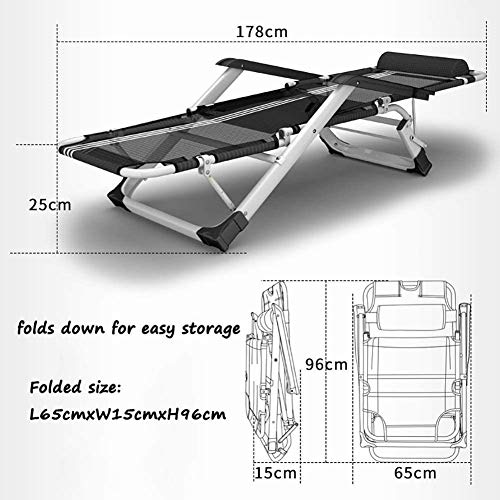 Chaise longue pliante extérieure inclinable et réglable de camping - 4