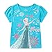 Disney Girl's 3-Pack Frozen Short Sleeve Graphic Tee Shirt Set, Size 4 White