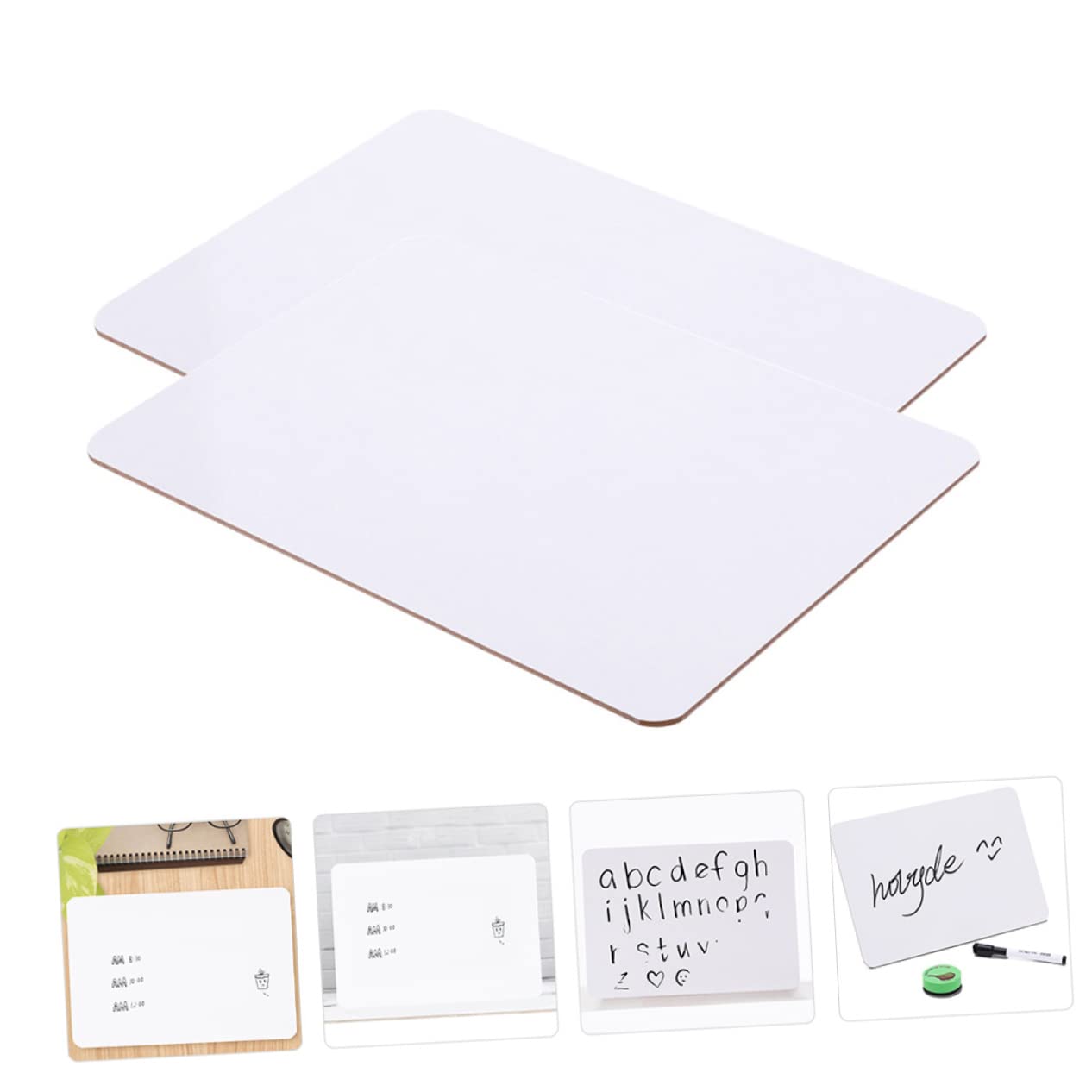 Tableau Blanc Effaçable à Sec sans Cadre en Bois 5 Pièces