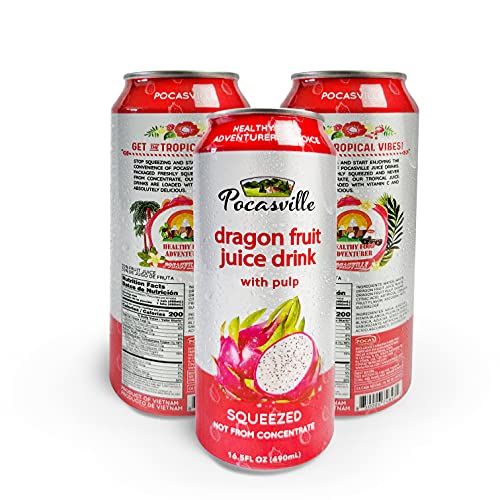 Pocasville Fruit Juices 16.5 Fluid Ounce (Pack Of 12) (Dragon Fruit) #TOP2