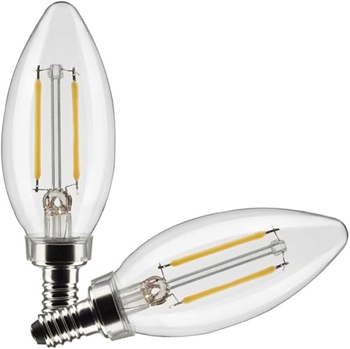 Satco 21817-3B11LED927CL120VE122CD Decorativa (S21817) Bombilla LED de punta roma