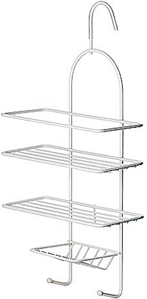 Ikea Blanken Hanging Hook Shower Bath Caddy White Shelves Soap Dish