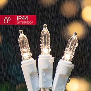 LAMPHOME 100 Mini LED Count Warm White -String Lights - 21.6FT LED Christmas Lights, Mini led Lights for Outdoor Home Holiday Party Wedding Independence Day Decoration