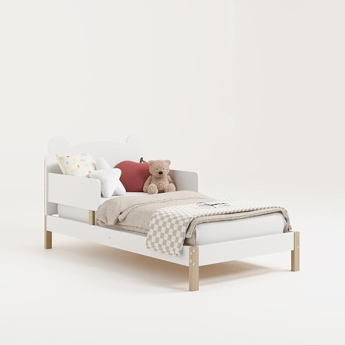 Cama Toddler Storkcraft Teddy Bear Blanca con Driftwood miniatura 4