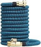 Kunova 50FT Tuyau de latex véritable tuyau extensible de tuyau flexible de service lourd 10-Pattern Buse de pulvérisation d'eau haute pression & sac & Support en plastique.Pas de tuyau d'eau de poche sans tangle