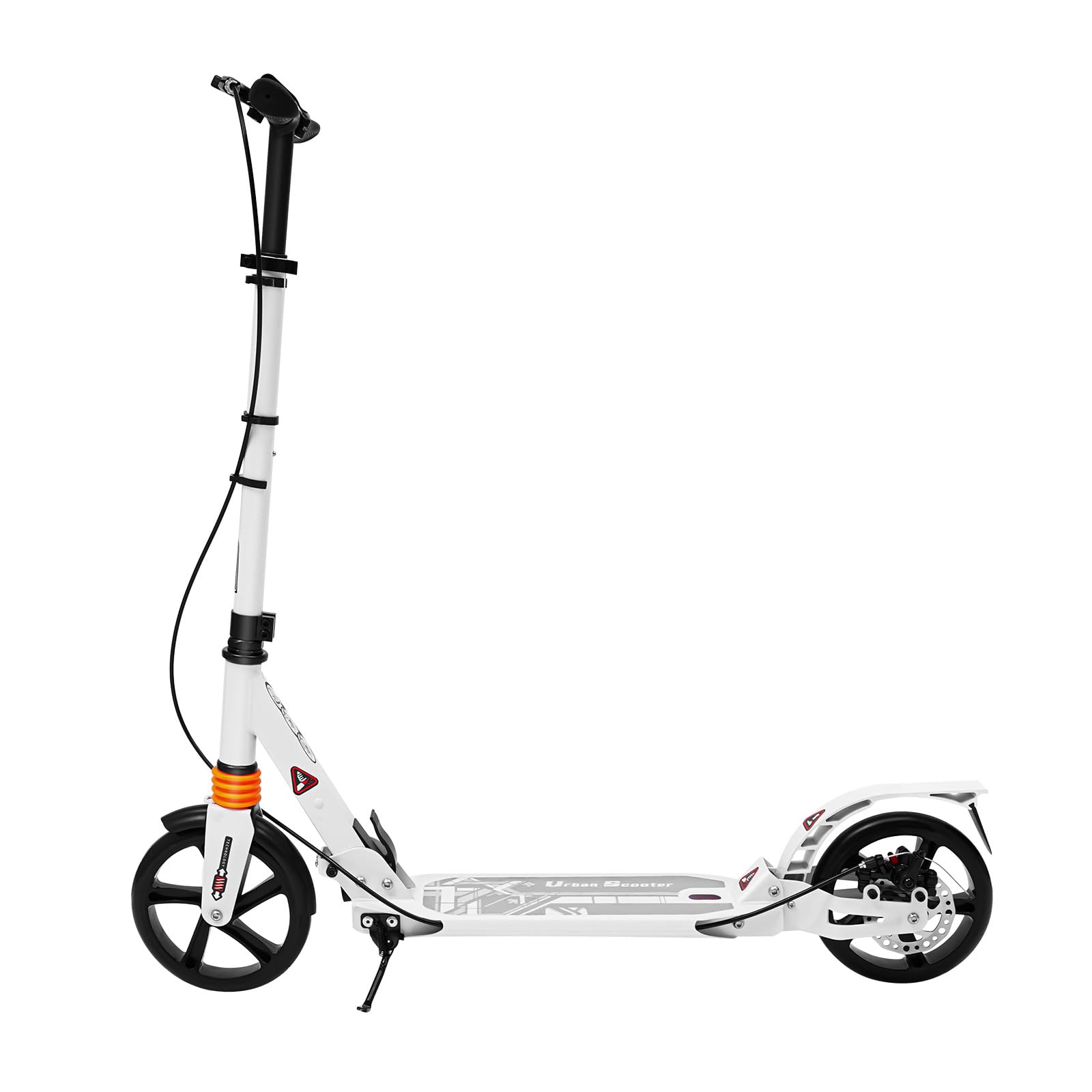 Trottinette professionnelle pliable pour adulte avec frein à main, max. 120 kg, avec frein, réglable en hauteur