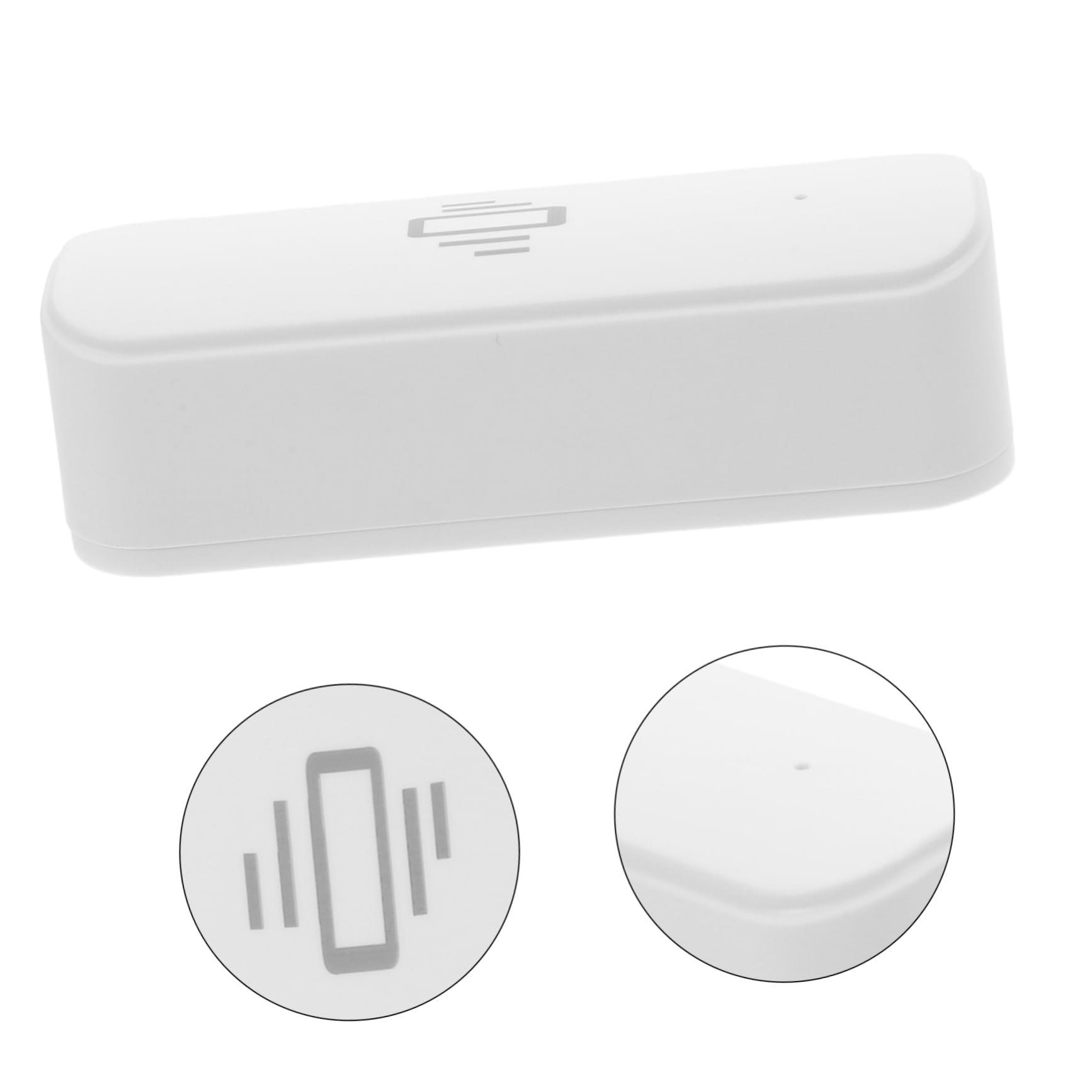DOITOOL Zigbee Vibrationssensor Weiß mit Abs Material für Echtzeitüberwachung und Präzise Schwingungserkennung für Haussicherheit und Büroanwendungen
