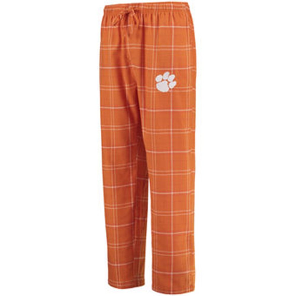 Clemson Tigers Mens Ultimate Plaid Flannel Pajama Pants