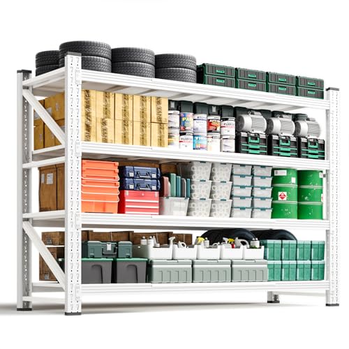 Image of Letaya 4000LBS Storage Shelves Heavy Duty,60 inch W Garage Shelving Units, 4 Tier Adjustable Utility Rack Shelf,Large Metal Industrial Shelves,for Shop,Warehouse,Basement (60 inch W x 24 inch D x 70 inch H)